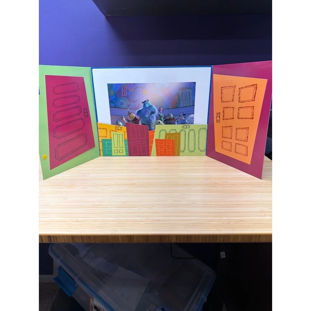Disney Pixar Monsters Inc Fold-Out Portfolio Art Print‎ Set 14x11